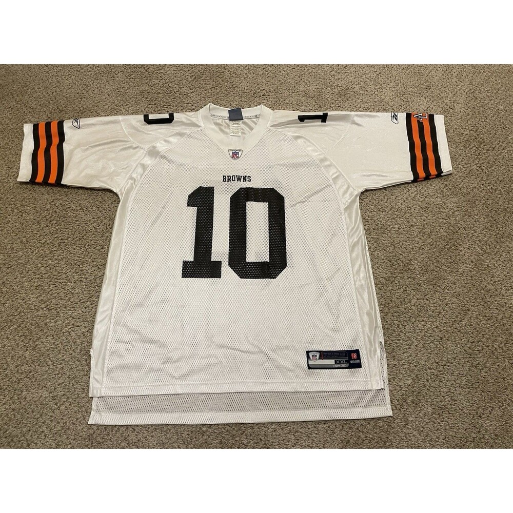 Cleveland Browns Jersey Mens 2XL White #10 Quinn Football NFL Reebok